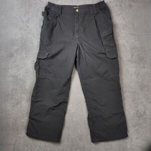 5.11 Tactical Taclite Pants Mens 36x26 Black Nylon Cargo Utility Canvas Workwear